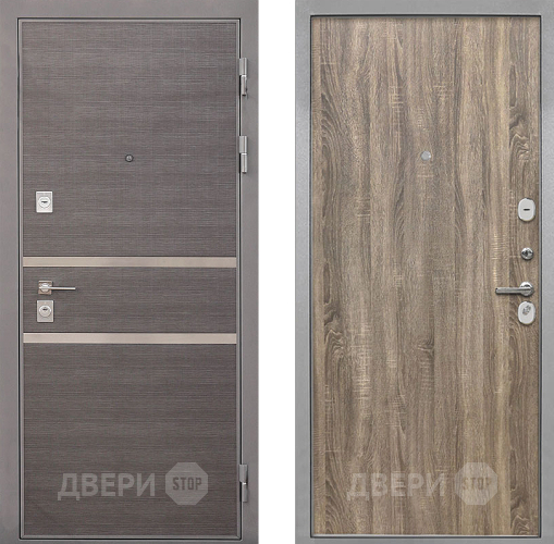 Входная металлическая Дверь Интекрон (INTECRON) Неаполь Гладкая Дуб турин в Егорьевске