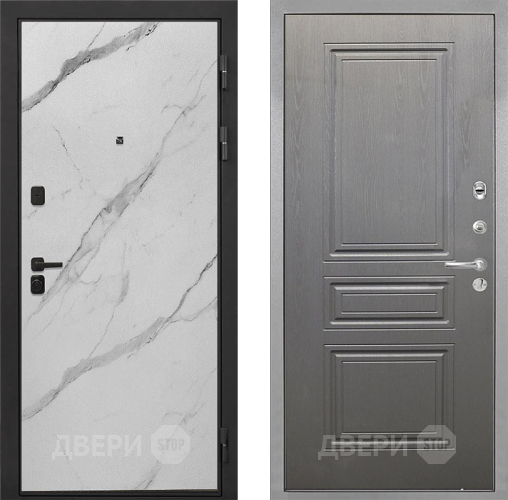 Входная металлическая Дверь Интекрон (INTECRON) Профит Black Мрамор Арктик ФЛ-243 Графит вуд дуб в Егорьевске