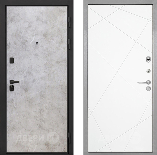 Входная металлическая Дверь Интекрон (INTECRON) Профит Black Мрамор Светлый Лучи-М Софт милк в Егорьевске