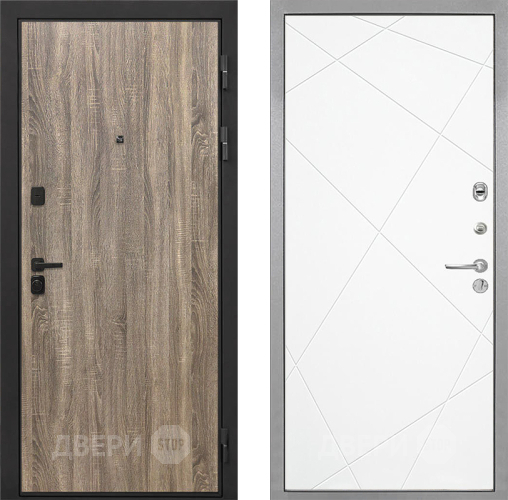 Входная металлическая Дверь Интекрон (INTECRON) Профит Black Дуб Турин Лучи-М Софт милк в Егорьевске