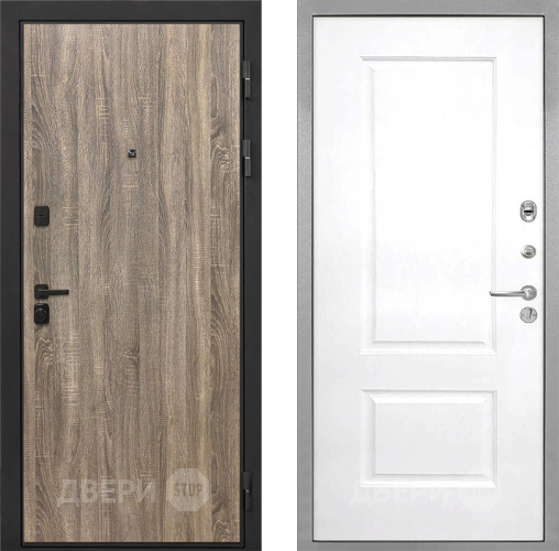 Входная металлическая Дверь Интекрон (INTECRON) Профит Black Дуб Турин Альба Роял Вуд белый в Егорьевске