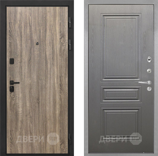 Входная металлическая Дверь Интекрон (INTECRON) Профит Black Дуб Турин ФЛ-243 Графит вуд дуб в Егорьевске