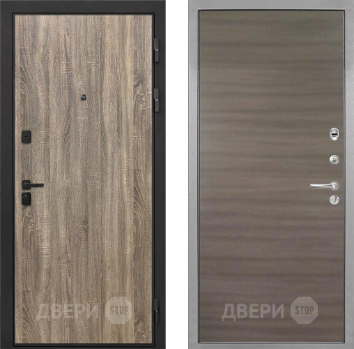 Входная металлическая Дверь Интекрон (INTECRON) Профит Black Дуб Турин Гладкая Дуб тоскано поперечный в Егорьевске