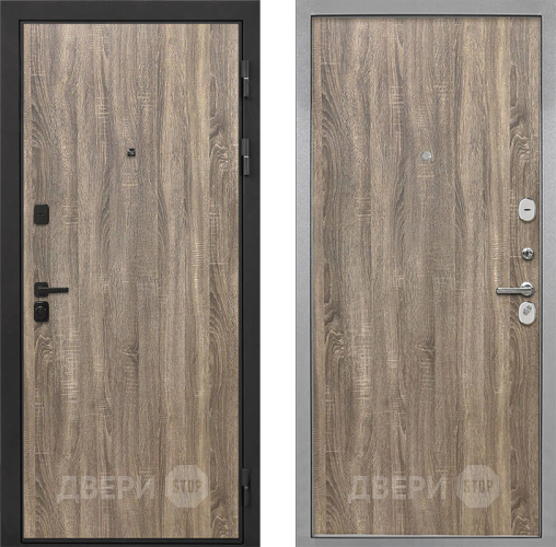 Входная металлическая Дверь Интекрон (INTECRON) Профит Black Дуб Турин Гладкая Дуб турин в Егорьевске