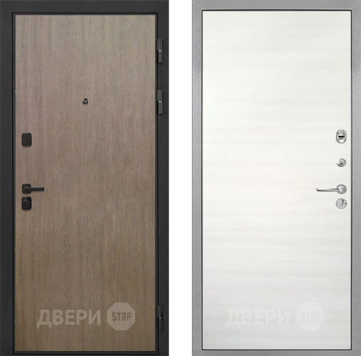 Входная металлическая Дверь Интекрон (INTECRON) Профит Black Венге Коричневый Гладкая Дуб сильвер поперечный в Егорьевске