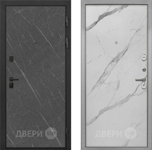 Входная металлическая Дверь Интекрон (INTECRON) Профит Black Гранит Лава Оникс Гладкая Мрамор натуральный арктик в Егорьевске