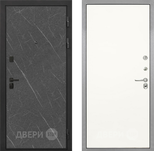 Дверь Интекрон (INTECRON) Профит Black Гранит Лава Оникс Гладкая Слоновая кость в Егорьевске