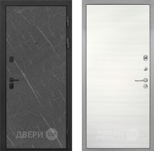 Входная металлическая Дверь Интекрон (INTECRON) Профит Black Гранит Лава Оникс Гладкая Дуб сильвер поперечный в Егорьевске