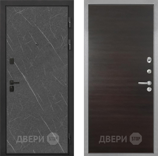 Входная металлическая Дверь Интекрон (INTECRON) Профит Black Гранит Лава Оникс Гладкая Эковенге поперечный в Егорьевске