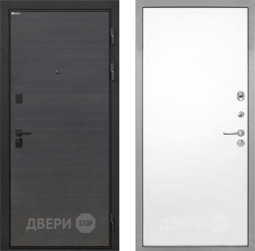 Входная металлическая Дверь Интекрон (INTECRON) Профит Black Эковенге Гладкая Силк Сноу в Егорьевске