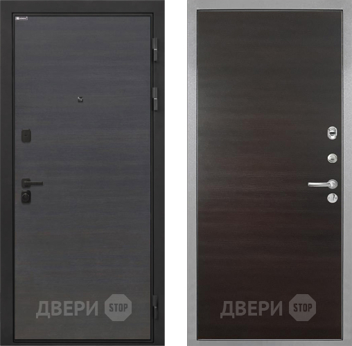 Входная металлическая Дверь Интекрон (INTECRON) Профит Black Эковенге Гладкая Эковенге поперечный в Егорьевске