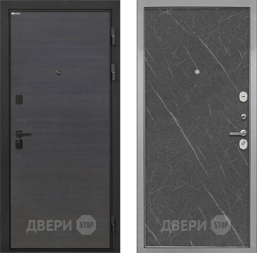 Входная металлическая Дверь Интекрон (INTECRON) Профит Black Эковенге Гладкая Гранит лава оникс в Егорьевске