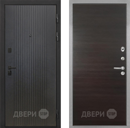 Входная металлическая Дверь Интекрон (INTECRON) Профит Black ФЛ-295 Гладкая Эковенге поперечный в Егорьевске