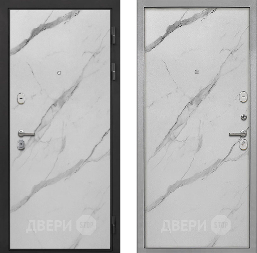 Входная металлическая Дверь Интекрон (INTECRON) Гектор Мрамор Арктик Гладкая Мрамор натуральный арктик в Егорьевске