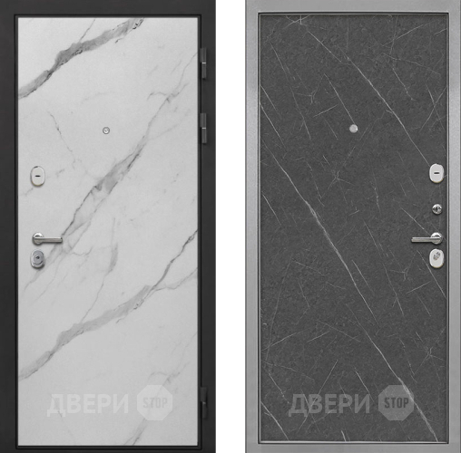 Входная металлическая Дверь Интекрон (INTECRON) Гектор Мрамор Арктик Гладкая Гранит лава оникс в Егорьевске