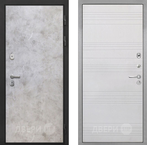 Входная металлическая Дверь Интекрон (INTECRON) Гектор Мрамор Светлый ФЛ-316 Белый ясень в Егорьевске