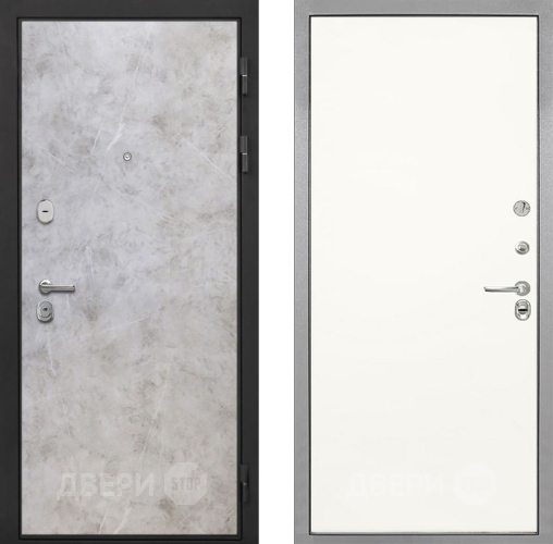Входная металлическая Дверь Интекрон (INTECRON) Гектор Мрамор Светлый Гладкая Слоновая кость в Егорьевске