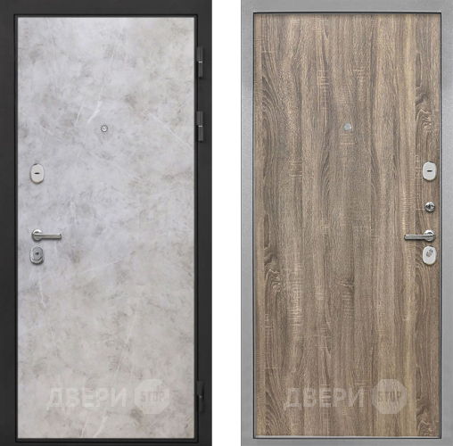 Входная металлическая Дверь Интекрон (INTECRON) Гектор Мрамор Светлый Гладкая Дуб турин в Егорьевске