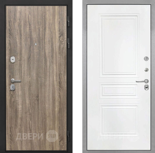 Входная металлическая Дверь Интекрон (INTECRON) Гектор Дуб Турин ФЛ-243 Белый матовый в Егорьевске