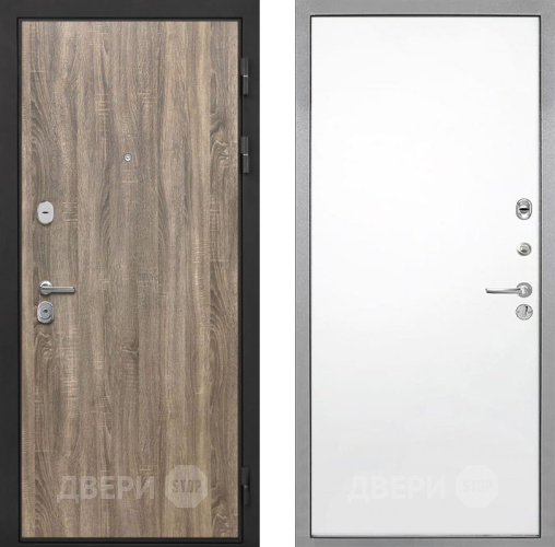 Входная металлическая Дверь Интекрон (INTECRON) Гектор Дуб Турин Гладкая Силк Сноу в Егорьевске