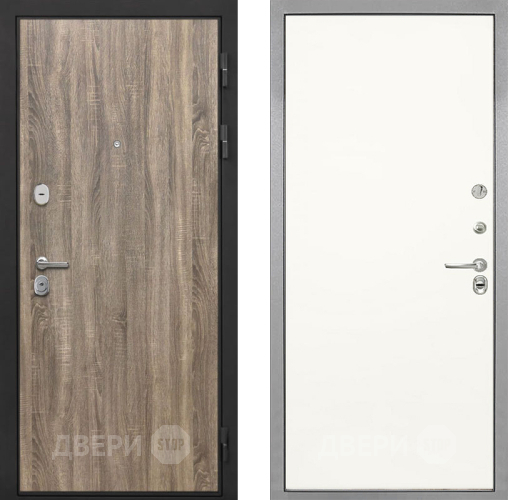 Входная металлическая Дверь Интекрон (INTECRON) Гектор Дуб Турин Гладкая Слоновая кость в Егорьевске