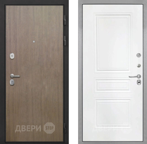 Входная металлическая Дверь Интекрон (INTECRON) Гектор Венге Коричневый ФЛ-243 Белый матовый в Егорьевске
