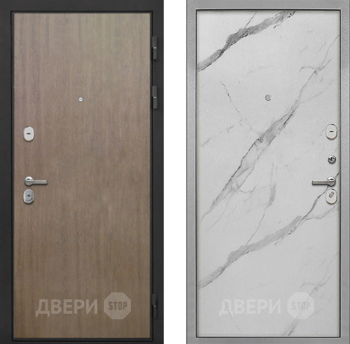 Входная металлическая Дверь Интекрон (INTECRON) Гектор Венге Коричневый Гладкая Мрамор натуральный арктик в Егорьевске