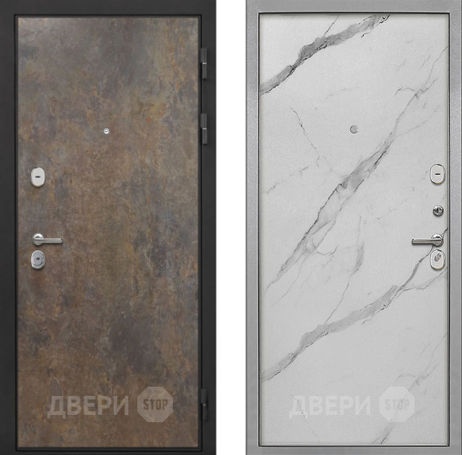 Входная металлическая Дверь Интекрон (INTECRON) Гектор Гранж Гладкая Мрамор натуральный арктик в Егорьевске