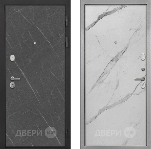 Входная металлическая Дверь Интекрон (INTECRON) Гектор Гранит Лава Оникс Гладкая Мрамор натуральный арктик в Егорьевске