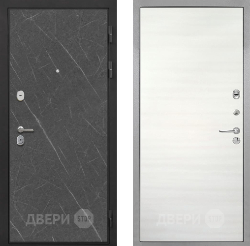 Входная металлическая Дверь Интекрон (INTECRON) Гектор Гранит Лава Оникс Гладкая Дуб сильвер поперечный в Егорьевске