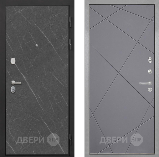 Входная металлическая Дверь Интекрон (INTECRON) Гектор Гранит Лава Оникс Лучи-М Графит софт в Егорьевске