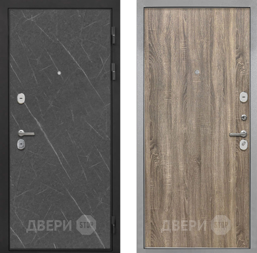 Входная металлическая Дверь Интекрон (INTECRON) Гектор Гранит Лава Оникс Гладкая Дуб турин в Егорьевске