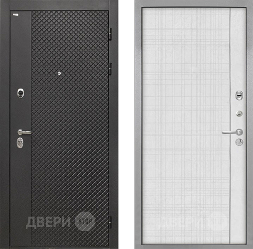 Входная металлическая Дверь Интекрон (INTECRON) Олимпия Black 4К В-07 с молдингом Лофт белый в Егорьевске