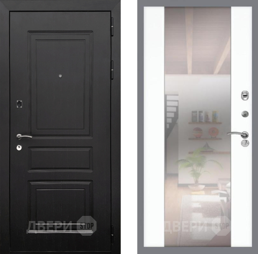 Входная металлическая Дверь Рекс (REX) 6 Венге СБ-16 Зеркало Силк Сноу в Егорьевске