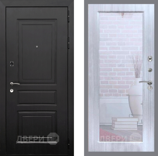 Входная металлическая Дверь Рекс (REX) 6 Венге Зеркало Пастораль Сандал белый в Егорьевске