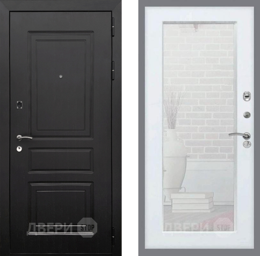 Входная металлическая Дверь Рекс (REX) 6 Венге Зеркало Пастораль Силк Сноу в Егорьевске