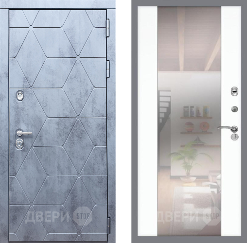 Дверь Рекс (REX) 28 СБ-16 Зеркало Силк Сноу в Егорьевске
