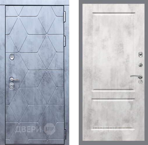 Входная металлическая Дверь Рекс (REX) 28 FL-117 Бетон светлый в Егорьевске