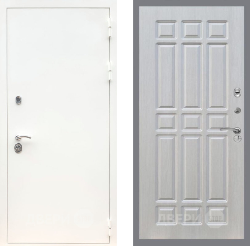 Входная металлическая Дверь Рекс (REX) 5 Белая Шагрень FL-33 Лиственница беж в Егорьевске
