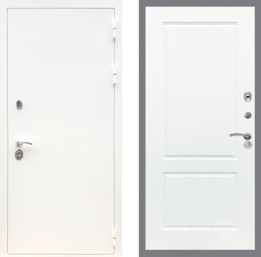 Входная металлическая Дверь Рекс (REX) 5 Белая Шагрень FL-117 Силк Сноу в Егорьевске