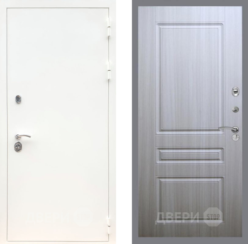 Входная металлическая Дверь Рекс (REX) 5 Белая Шагрень FL-243 Сандал белый в Егорьевске
