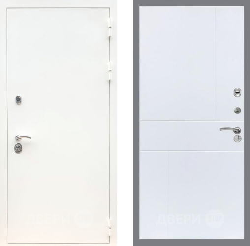 Входная металлическая Дверь Рекс (REX) 5 Белая Шагрень FL-290 Силк Сноу в Егорьевске