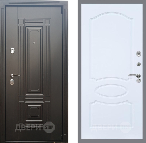 Входная металлическая Дверь Рекс (REX) 9 FL-128 Силк Сноу в Егорьевске