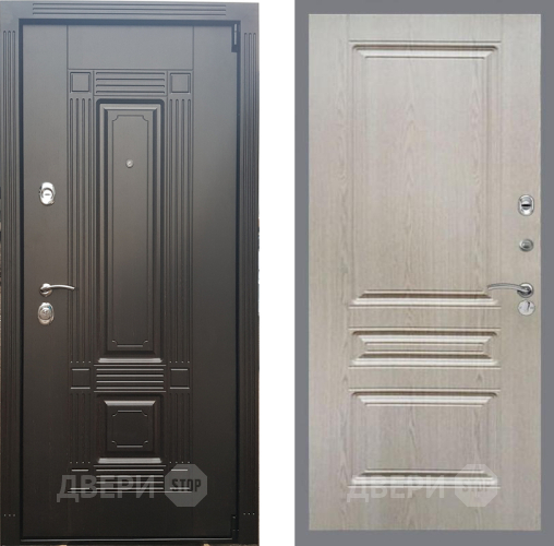 Входная металлическая Дверь Рекс (REX) 9 FL-243 Беленый дуб в Егорьевске