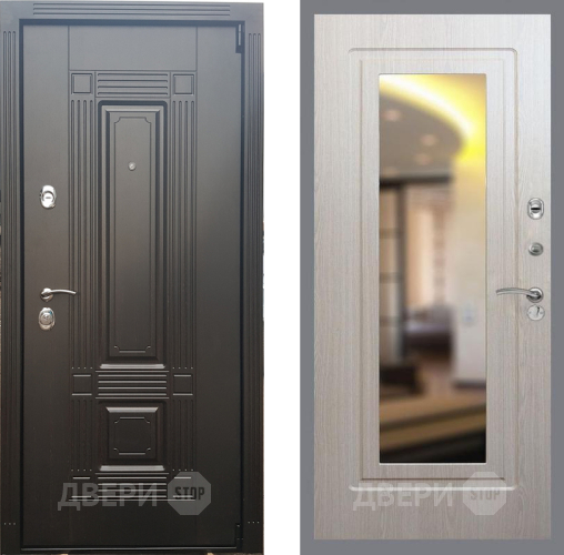 Входная металлическая Дверь Рекс (REX) 9 FLZ-120 Беленый дуб в Егорьевске