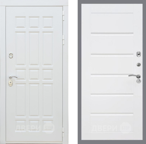 Входная металлическая Дверь Рекс (REX) 8 Силк Сноу Сити Белый ясень в Егорьевске