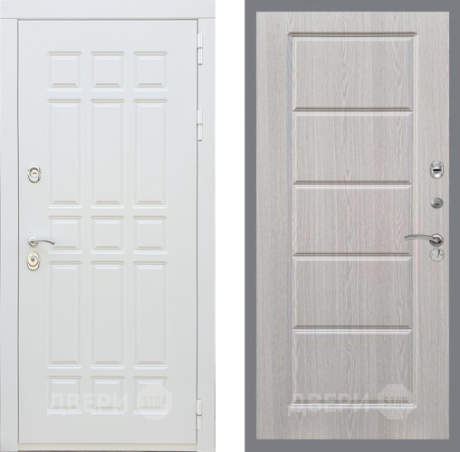 Входная металлическая Дверь Рекс (REX) 8 Силк Сноу FL-39 Беленый дуб в Егорьевске