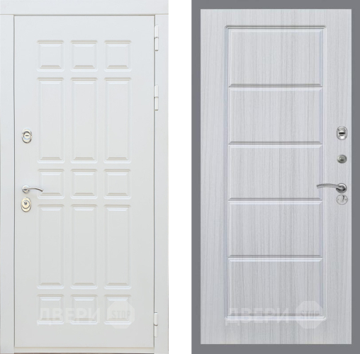 Входная металлическая Дверь Рекс (REX) 8 Силк Сноу FL-39 Сандал белый в Егорьевске