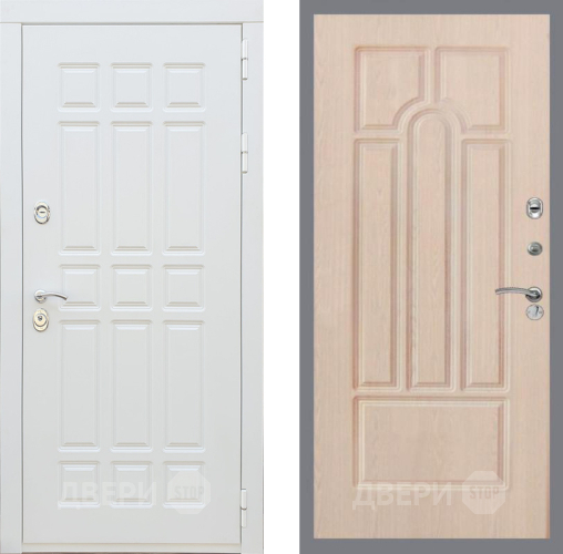 Входная металлическая Дверь Рекс (REX) 8 Силк Сноу FL-58 Беленый дуб в Егорьевске