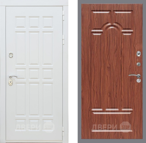 Входная металлическая Дверь Рекс (REX) 8 Силк Сноу FL-58 орех тисненый в Егорьевске